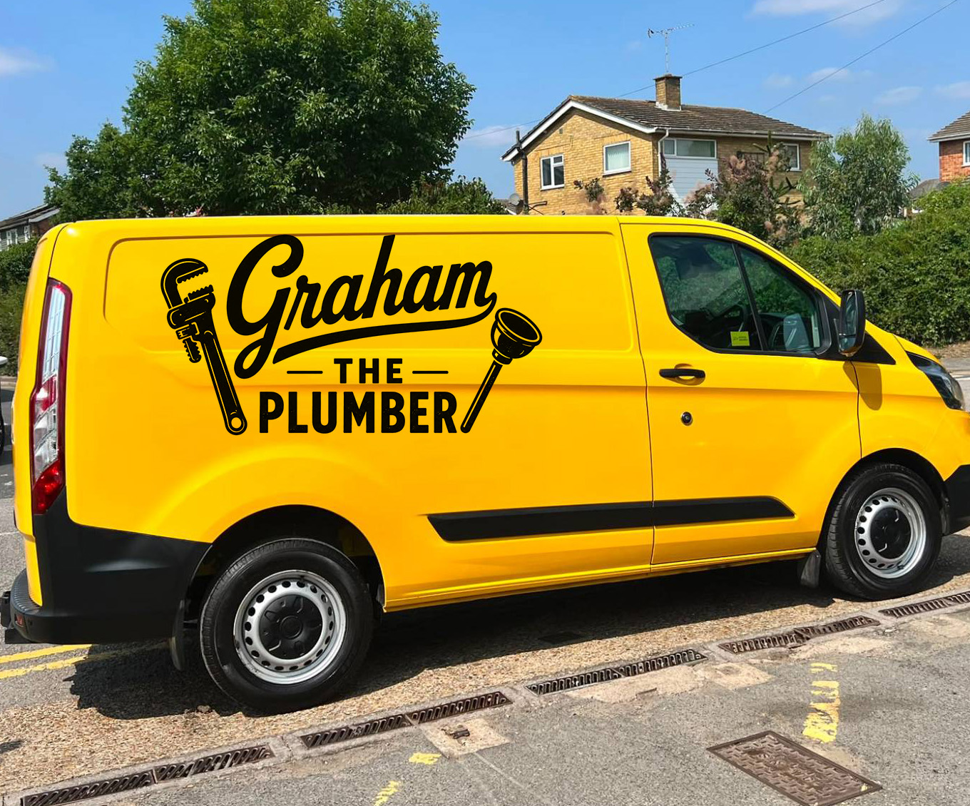 Graham the Plumber's bright yellow van